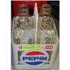 Image 1 : VINTAGE 4 PACK MILK BOTTLES IN PEPSI PLASTIC CASE