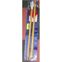 WOODEN FLAG POLE KIT WITH CANADIAN FLAG