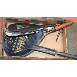 SET OF 3 TENNIS RACKETS TOP FLEX, TURBO, BLACK MAX