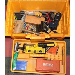 TOOL BOX WITH ASSORTED TOOLS