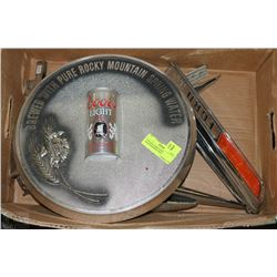 VINTAGE COORS LIGHT ADVERTISEMENT SIGN