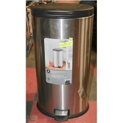 30L STAINLESS GARBAGE CAN W/  AUTO CLOSING LID