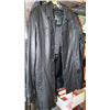 Image 1 : BLACK LEATHER DANIER LONGER COAT SIZE XS