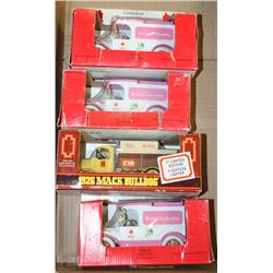 LOT OF 4 VINTAGE DIE CAST TRUCKS