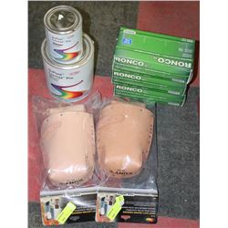 TWO KUNYS HEAVY DUTY LEATHER KNEE PAD SETS SOLD W