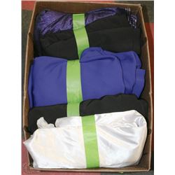 BOX FULL OF FABRIC BOLTS