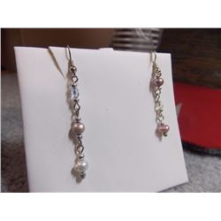 FRESH WATER PEARL EARRINGS IN STERLING SILVER