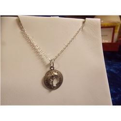 STERLING SILVER NECKLACE &PENDANT -"ARUBA"- 16" CHAIN