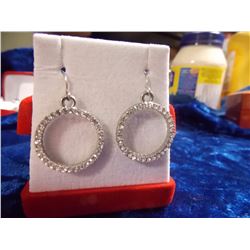 EARRINGS- RHINESTONE IN SILVER