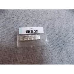 1 GRAM .999 SILVER BAR- 5 TTL