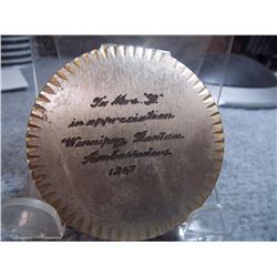 VINTAGE COMPACT MIRRORED CASE- "STRATON"- STAINLES STEEL&GOLD?