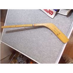 ORNIMENTAL WOOD HOCKEY STICK -22" SIGNED BY HOCKEY TEAM - WINNEPEG AMBASADORS
