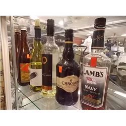 BOTTLES FOR ALCOHOL - UNSEALED- CONTENTS UNVERIFIE D-5 TTL