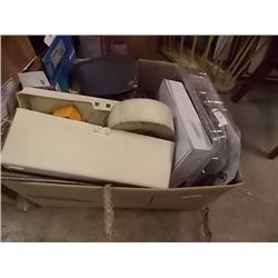 LOT -ASSORTED TOOLS, AIR BAG, TOOL BOX, STEEL RODS AND MORE