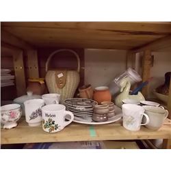 SHELF LOT OF COLLECTABLES AND OTHER