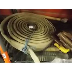FIRE HOSE - APPROX. 50' & TRASH PUMP HOSE WITH SCREEN = 2 PC TTL - CAN USE WITH LOT 101