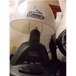 COLEMAN BATTERY OPPERATED LANTERN WITH CLOCK