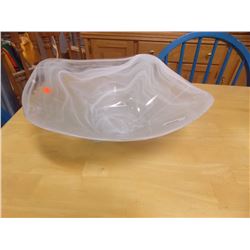 DESIGNER BOWL- SMOKEY SWIRLS GLASS