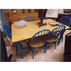 PINE TABLE WITH 6 CHAIRS