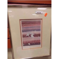 PICTURE- "TUNDRA DUSK" SIGNED BY ARTIST RICK BEAVER 14.5"x11.5"