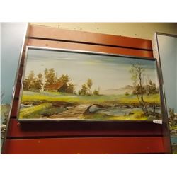 FRAMED ORIGINAL ART WORK BY ROLAND PARTOS - BIRCH TREES