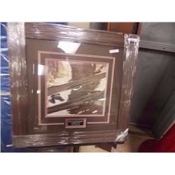FRAMED PRINT - RED WINGED BLACK BIRDS & RAIL FENCE - ROBERT BATEMAN - ESTIMATED GALLERY PRICE $425 2