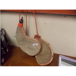 VINTAGE SUEDE/LEATHER FLASK - LOVA X 2