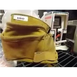 LEATHER TOOL BELT - 4 LARGE POCKETS, MENCIL HOLDER, TAPE HOLDER AND MORE