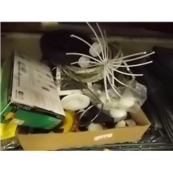 BOX OF ELECTRONICS, NEW PICTURE FRAMES AND MORE