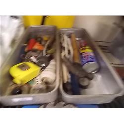 METAL TOOL BOX AND TOOLS