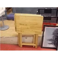 COLAPSABLE WOOD T.V. TRAYS - 2 TTL
