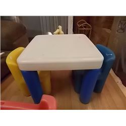 CHILDS TALBE & 2 CHAIRS - "LITTLE TIKES"