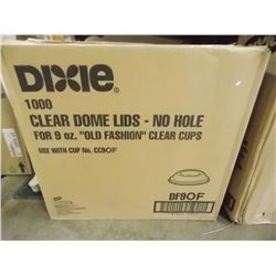 CASE OF DOME LIDS FOR HOT BEVERAGE CUPS - TRANSPARENT