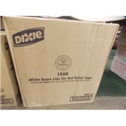 CASE OF DOME LIDS FOR HOT BEVERAGE CUPS - WHITE