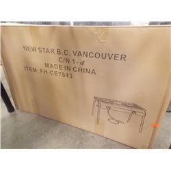 AUTO IGNITION 2 BURNER PROPANE COOKER - IN BOX