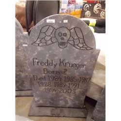 RUSTIC WOOD TOMBSTONE - FREDDY KRUEGER