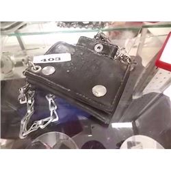 LEATHER WALLET WITH CHAIN