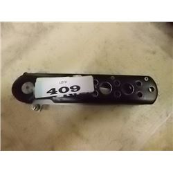 FOLDING KNIFE "DUCK 440 STEEL" WITH BELT CLIP - HANDLE WITH CIRCLES