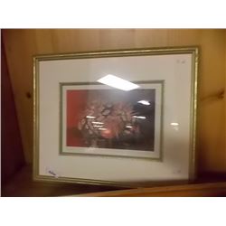 FRAMED LIMITED EDITION - SIGNED "I FOIL" - 70/100 - FLOWER PICTURE - 15 X 18"