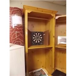 RUSTIC PINE  WOOD CABINET - 7' TALL