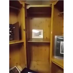 RUSTIC PINE  WOOD CABINET - 7' TALL