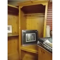RUSTIC PINE  WOOD CABINET - 7' TALL