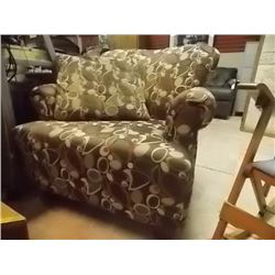 UPHOLSTERED ARM CHAIR WITH MATCHING THROW CUSIONS - FROM ESTATE