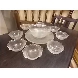 GLASS SALAD BOWL SET - 10 PC