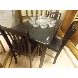 BLACK TABLE  - 4 PC AND 3 CHAIRS