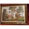 Image 1 : ORIGINAL OIL WOOD FRAMED PICTURE - FORREST  - JAMES L READ '71 - 44 X 32"