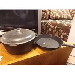 PANS - CAST IRON DUTCH OVEN WITH LID - 2 TTL