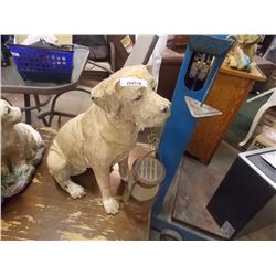 GARDEN ORNIMETN WTIH SOLAR LANTERN - 15" TALL