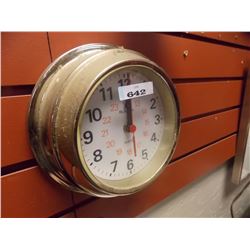 BRASS "BULOVIA" WALL CLOCK