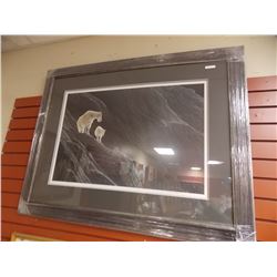 LOBSTER SHELL FRAMED ON ROPE- AS IS